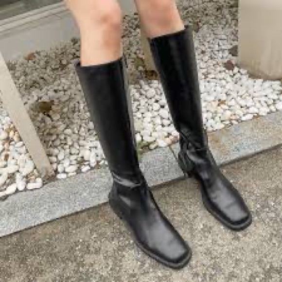 Enzo Angiolini Y-CECE black heeled leather boots, inside zip, 12”girth, size 6.5 - Picture 11 of 11